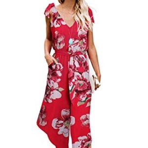Belongsci Red Jumpsuit
